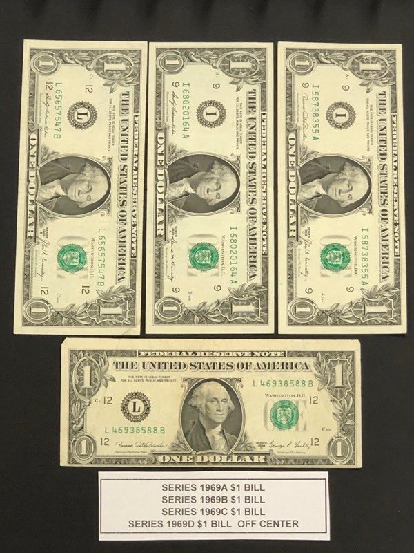 Lot Of (4) U.S. Currency Notes