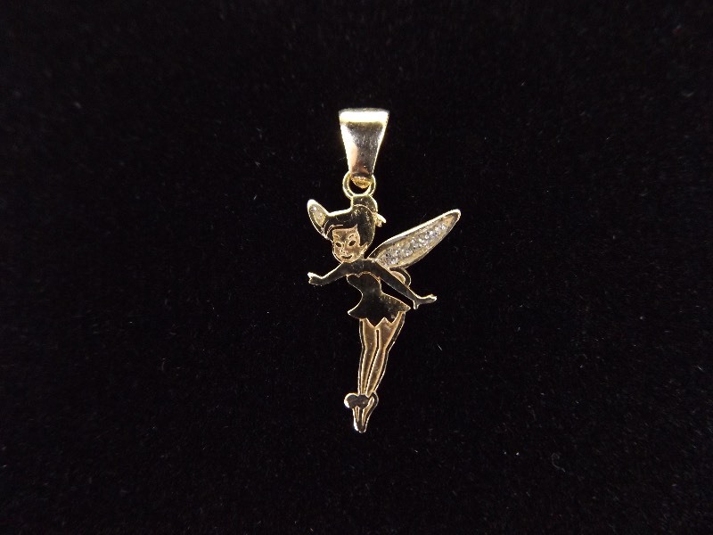 10k Yellow Gold Tinkerbell Pendant