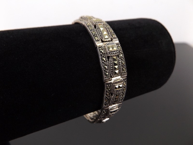 .925 Sterling Silver Art Nouveau Bracelet