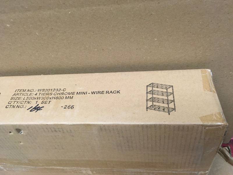 Sandusky 32 in. H x 20 in. W x 12 in. D 4-Shelf Light Duty Chrome Wire Shelving Unit in very good condition