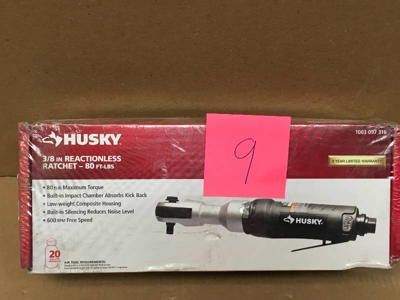 Husky 80 ft.lbs. 38 in. Reaction-Less Ratchet in very good condition