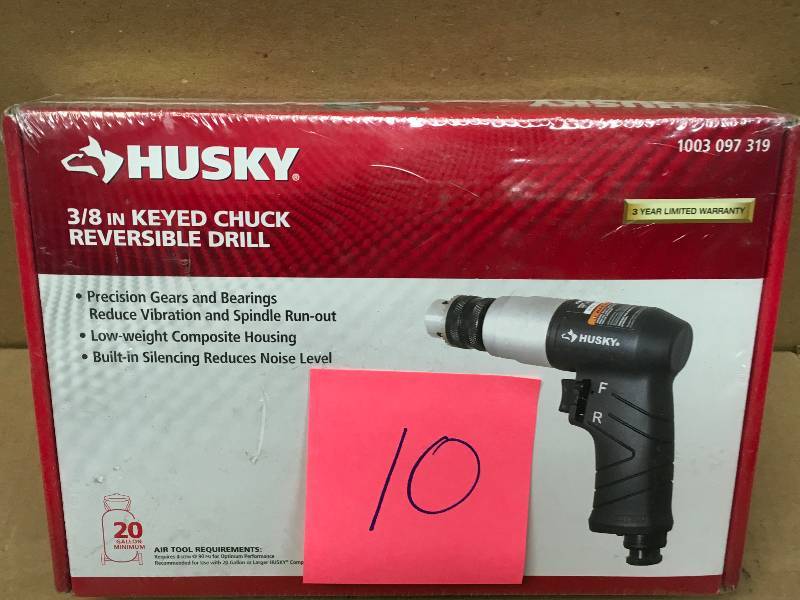 Husky 38 in. Keyed Chuck Reversible Drill in very good condition