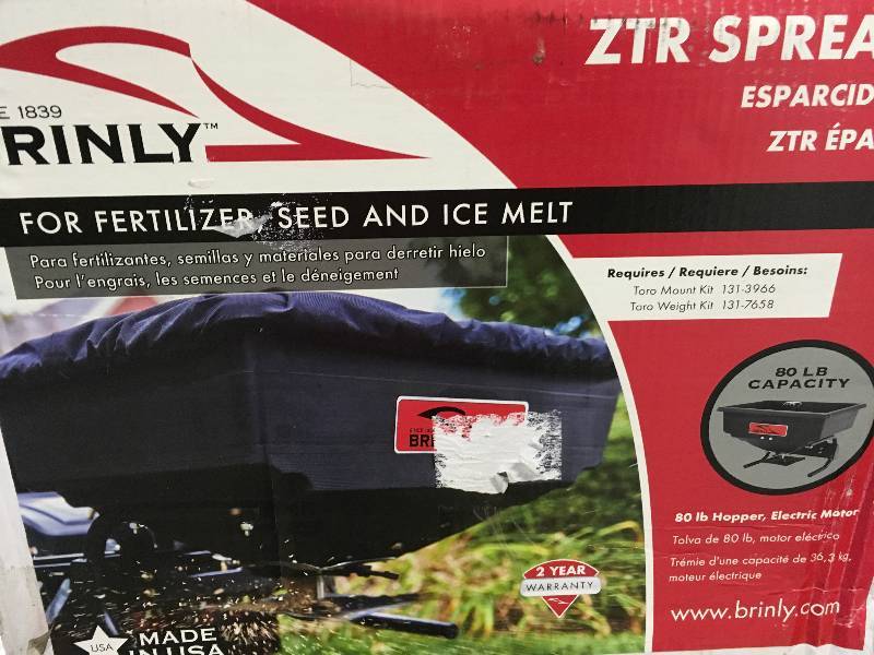 Rear Mounted ZTR Spreader in very good condition