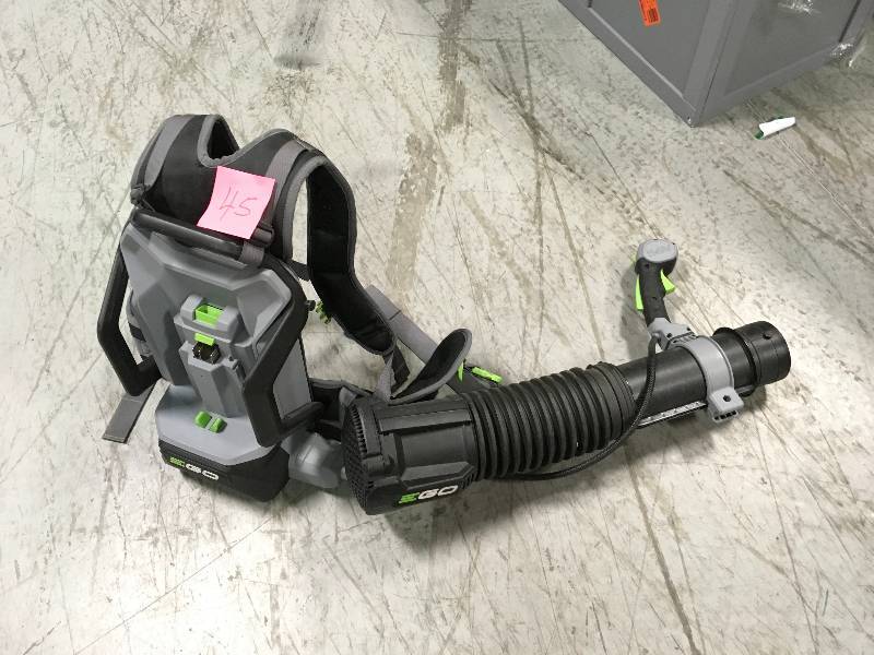 EGO 145 MPH 600 CFM 56-Volt Lithium-Ion Cordless Electric Backpack Blower - Battery and Charger Not Included in working conditions missing one tub