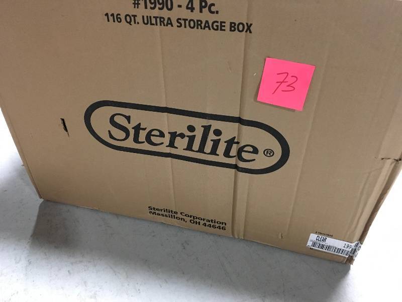 Sterilite 116 Qt. Ultra Storage Box 4 PC not used