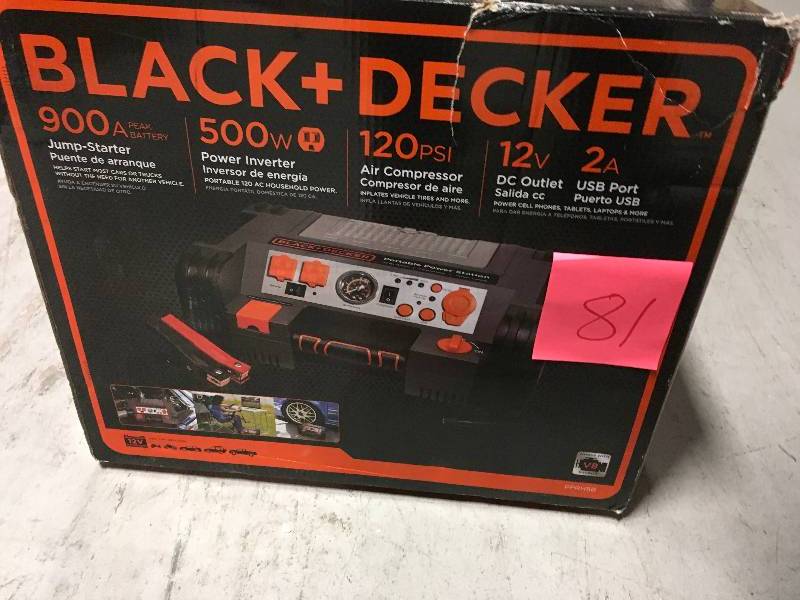 BLACKDECKER 500-Watt Portable Power Station in very good condition