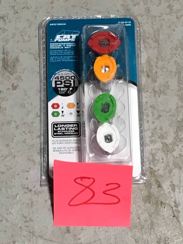 Cat Pump 4,500-PSI Pressure Washer Nozzle Set in very good condition