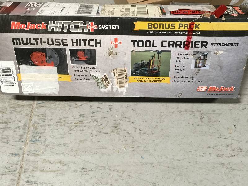 MoJack Hitch Plus 3 in. Multi-Use Hitch Attachment and 26 in. Tool Carrier in very good condition