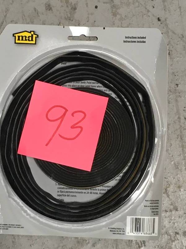 M-D Building Products 12 in. x 20 ft. Black Silicone Door Seal not used