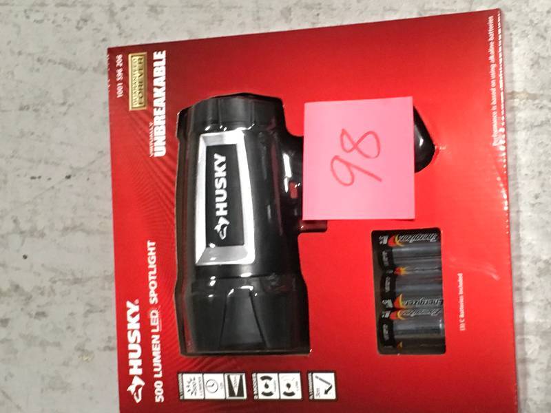 Husky 500 Lumen LED Compact Unbreakable Spotlight in very good condition
