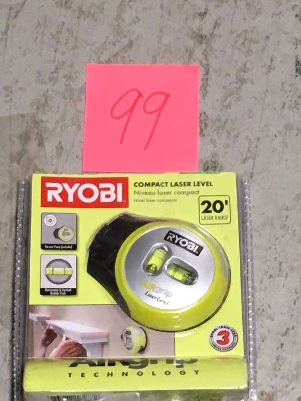 RYOBI Air Grip Compact Laser Level in very good condition