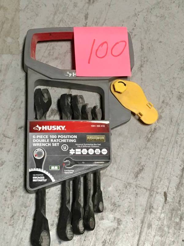 Husky 100-Position Double Ratcheting Wrench Set Metric (6-Piece) USED MISSING PCS