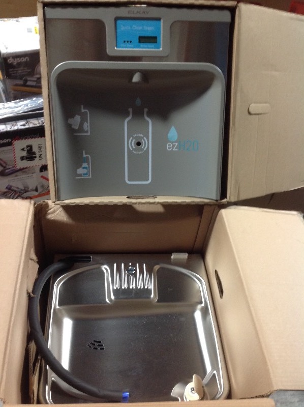 lot 101 image: Elkay Filtered 8 GPH EZH2O ADA Stainless Steel Drinking Fountain with Bottle Filling Station in good conditions
