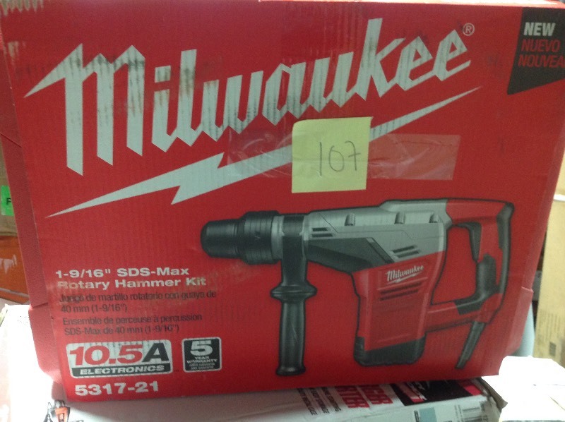 lot 107 image: Milwaukee 1-916 in. SDS-Max Rotary Hammer in good conditions
