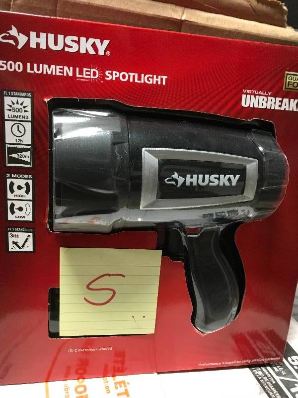 lot 5 image: HUSKY Husky 500lumen Unbreakable Spotlight not used