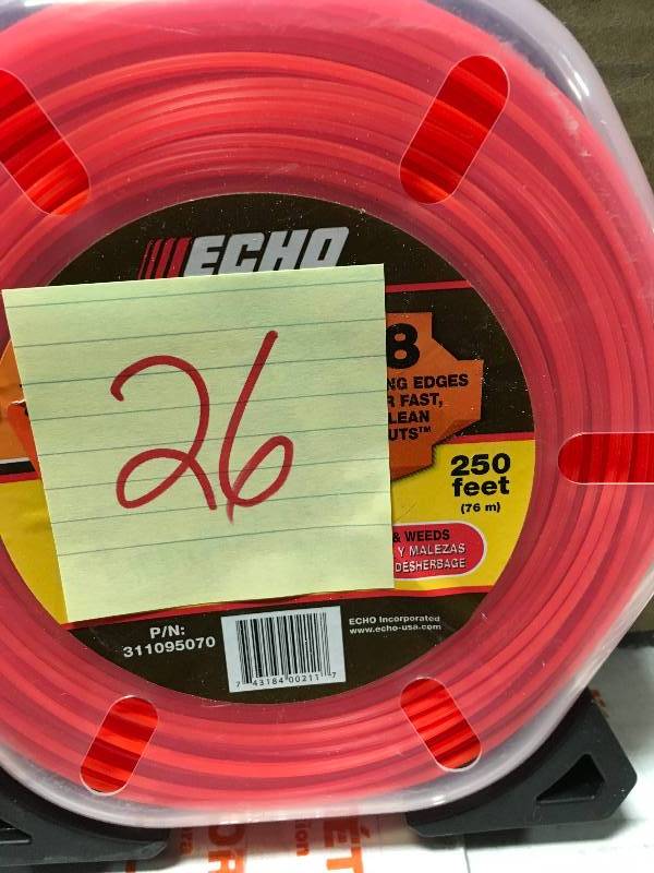 lot 26 image: ECHO .095 Cross-Fire Trimmer Line (250 ft.) Large Clam in good condition