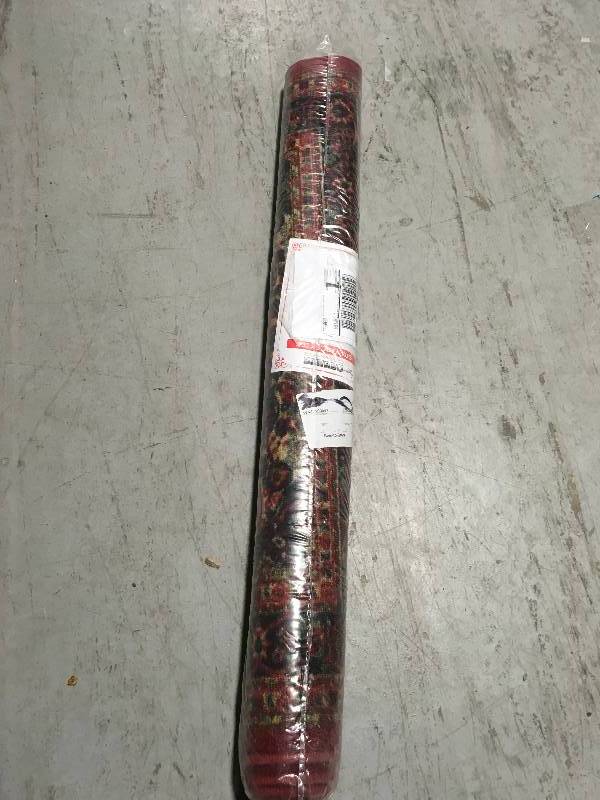 lot 28 image: Ottomanson Ottohome Collection Contemporary Damask Design Brown 3 ft. x 5 ft. Area Rug not used