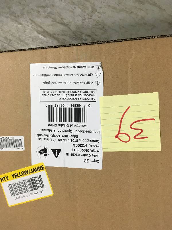 lot 39 image: RYOBI ONE 9 in. 18-Volt Lithium-Ion Cordless Edger - Battery and Charger Not Included