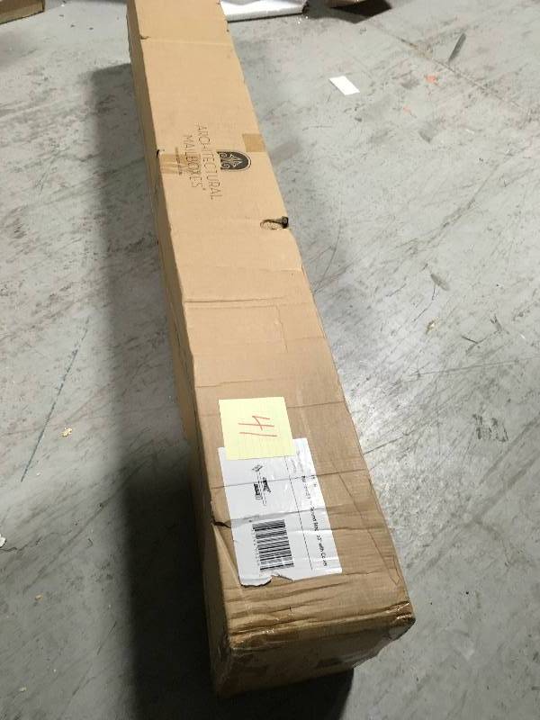 lot 41 image: Architectural Mailboxes Black Mailbox Post in good condition