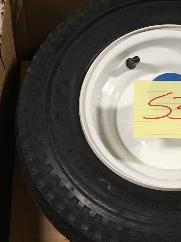 lot 53 image: Martin Wheel 480400-8 LRB Tire and Wheel with 1 in. Bearing for Log SplitterTrailer in good condition