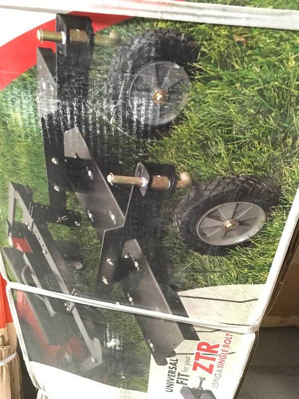 lot 57 image: Brinly-Hardy 48 in. Front Mount Dethatcher for ZTR Mowers not used