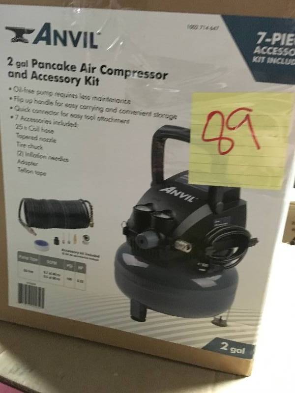 lot 89 image: ANVIL 2G Pancake Air Compressor in good condition