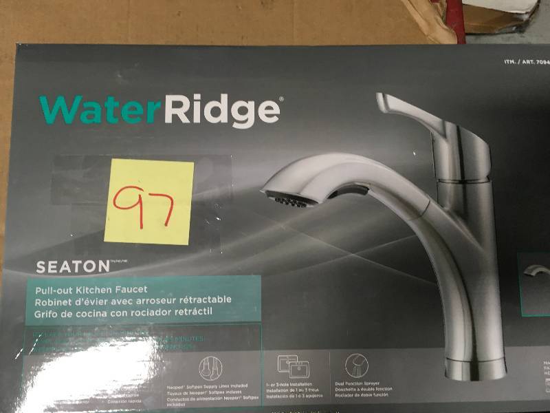 lot 97 image: Water Ridge Seaton Pull Out Faucet in good condition