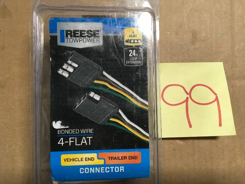 lot 99 image: Reese Towpower 74125 4-Way Flat Connector Loop in good condition
