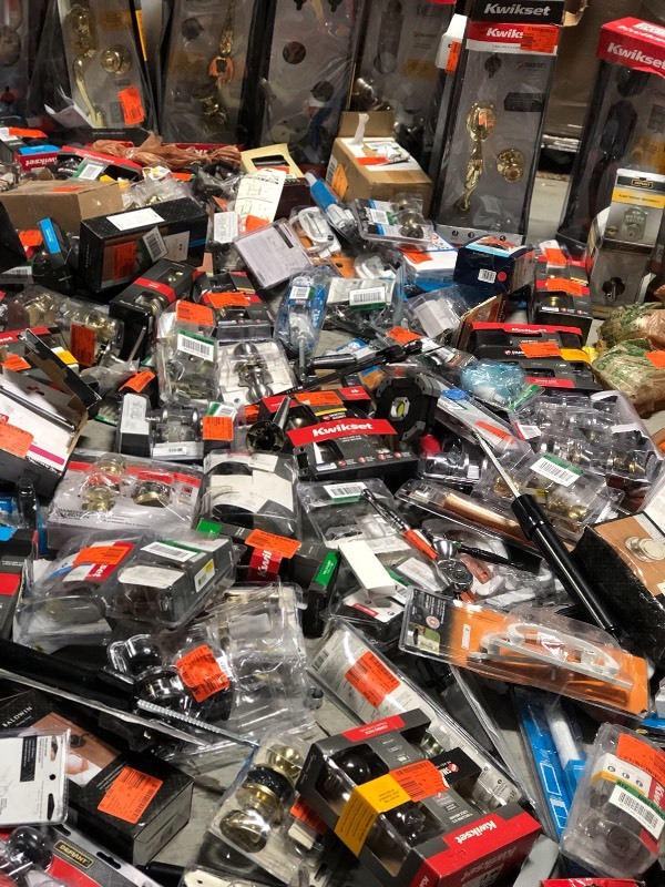 lot 111 image: WHOLESALE MIXED LOT OF RETURNS harware and locks all various conditions