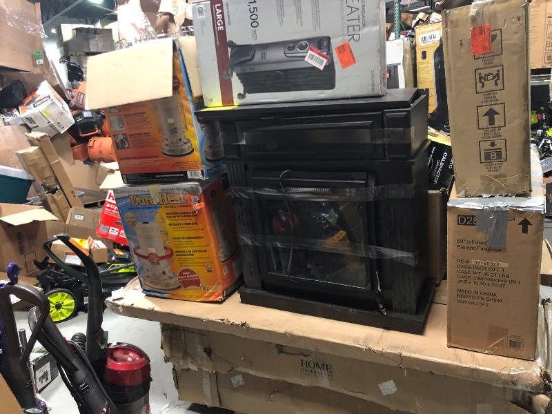 lot 116 image: WHOLESALE MIXED LOT OF RETURNS Fire Places Heater and more   various conditions