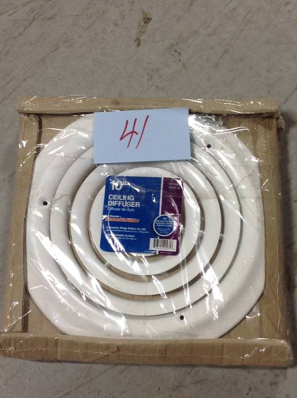 lot 41 image: TruAire Vents 10 in. Round Diffuser Whites H800-10 in good condition