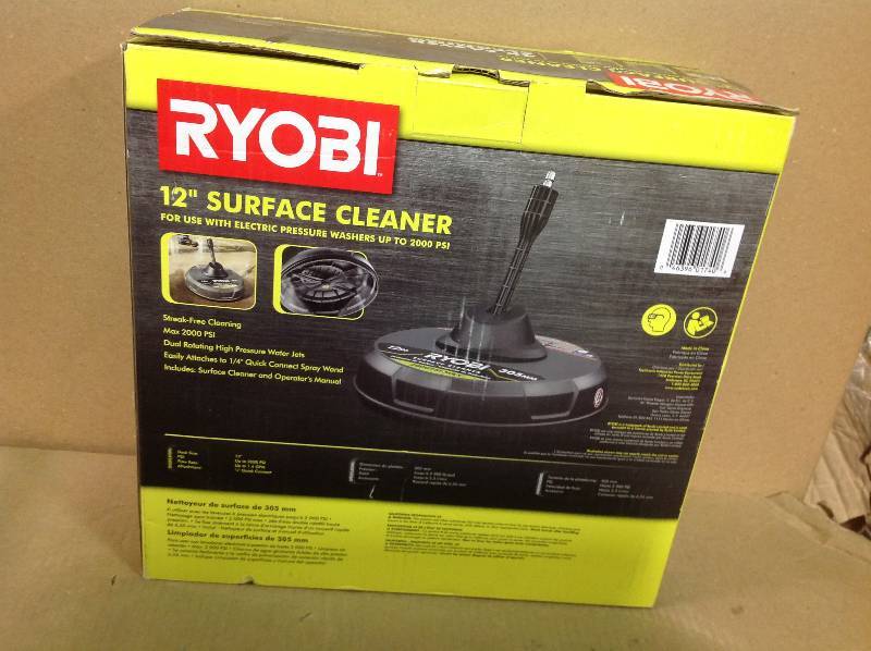 lot 88 image: Ryobi Surface Cleaner Electric Pressure Washer Driveway Sidewalk Cleaning 12 in in good condition