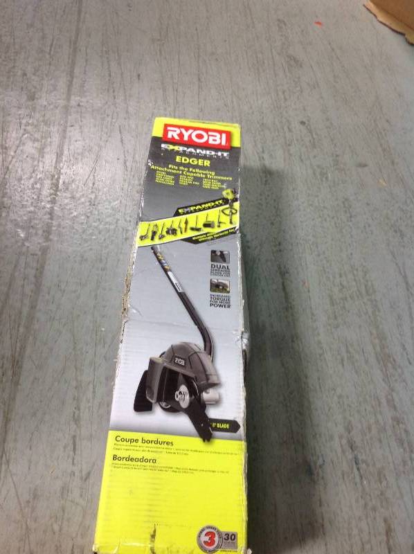 lot 95 image: RYOBI Expand-It 8 in. Universal Straight Shaft Edger Attachment in good condition