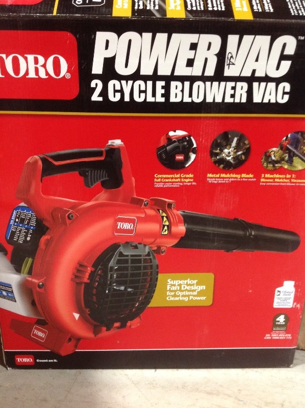 lot 106 image: Toro 150 MPH 460 CFM 25.4cc 2-Cycle Handheld Gas Leaf Blower Vacuum in good conditions