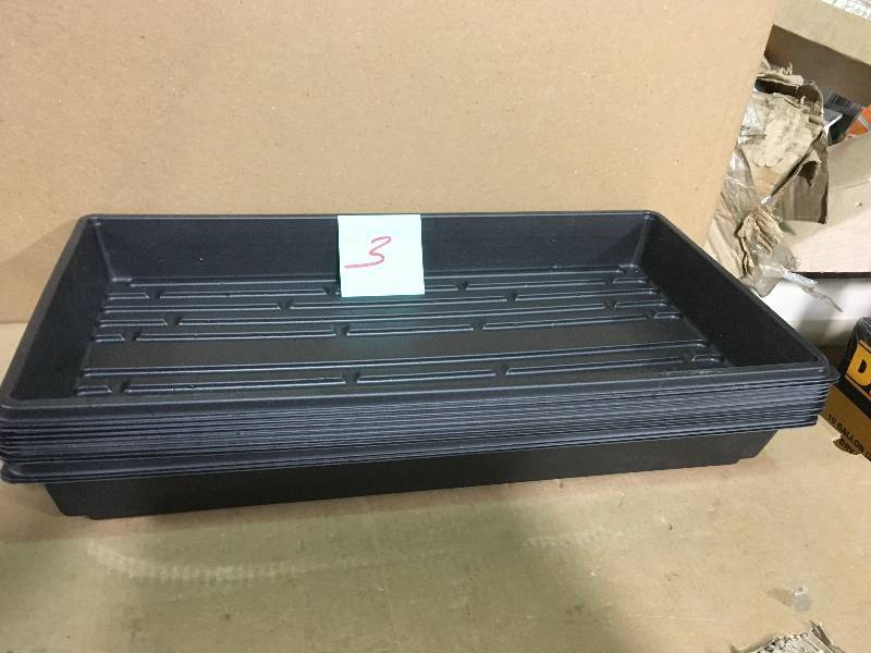 Viagrow� seedling Trays - No Holes, for Propagation Seed Starter, Plant Germination, Seedling Flat, Fodder, Microgreens. QTY 10  not used