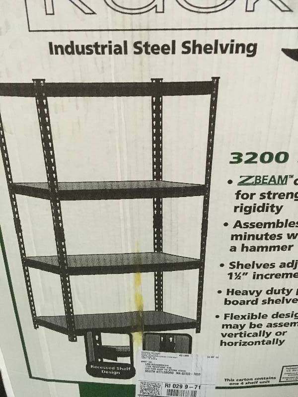 Edsal UR-364BLK Heavy Duty Steel Industrial Shelving, 3200 lbs Capacity, 36 Wid  in good condition