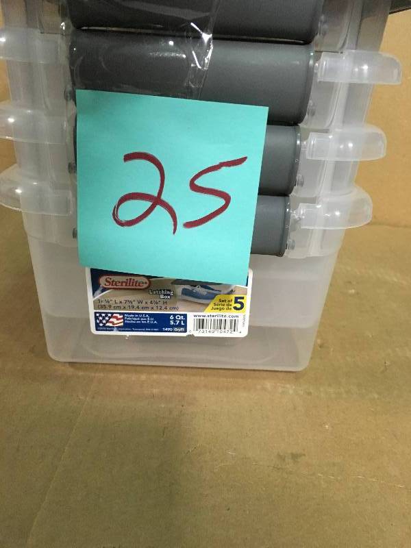 Sterilite 6-Qt. Latching Box (Set of 5)  in good condition