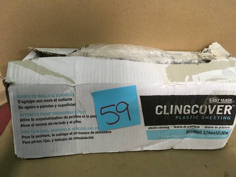 Easy Mask 9 ft. x 400 ft. Cling Cover Plastic Sheeting not used