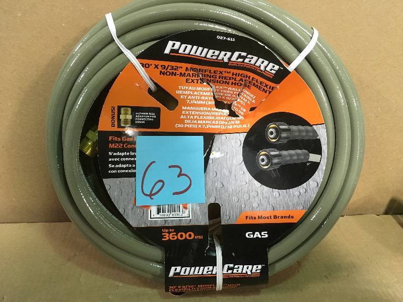 Power Care 3,600 psi 932 in. x 30 ft. ReplacementExtension Hose with Adapter for Gas Pressure Washer  in good condition
