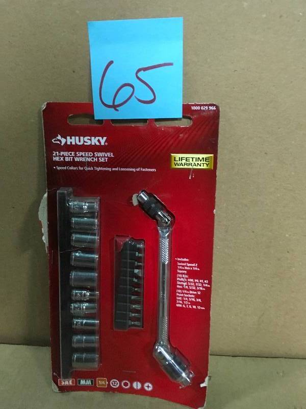 Husky Swivel Speed Z Hex Bit Socket and Wrench Set (21-Piece)  in good condition