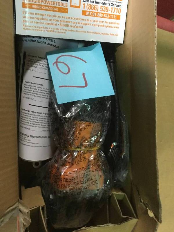 RIDGID 8-Amp Corded 4-12 in. Angle Grinder  in good condition