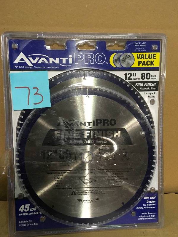Avanti Pro 12 in. x 80-Teeth Fine Finish Saw Blade (2-Pack) not used