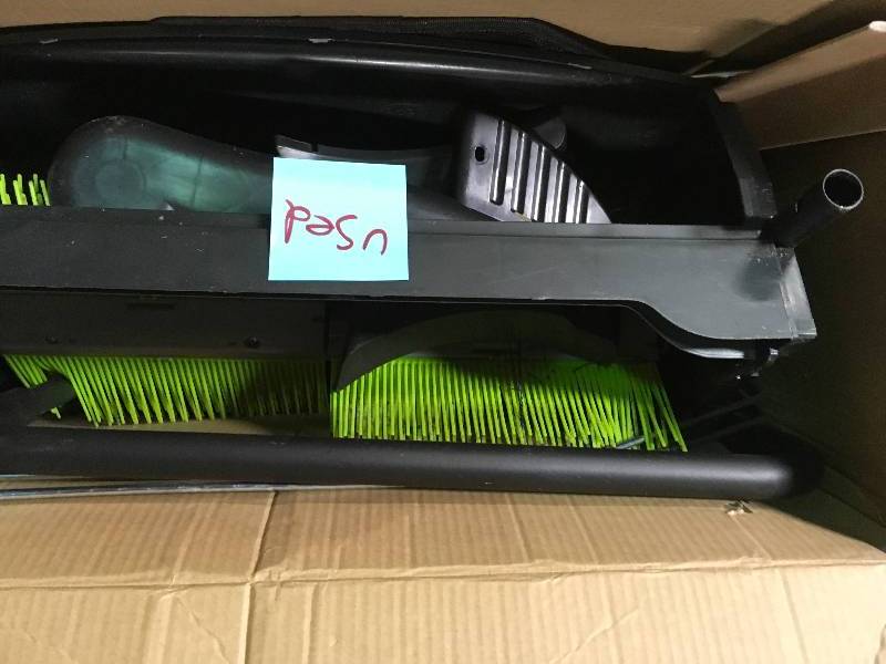 Earthwise 21 in. Sweep-It Push Lawn Sweeper with 2.61 Bushel Collection Bag USED  in good condition