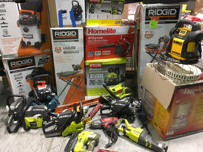 Pallet of salvage tools for parts o repair