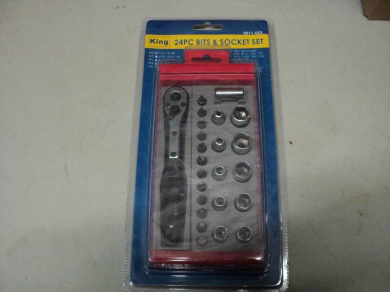 lot 4 image: King 24 pc Bits and Socket Set...