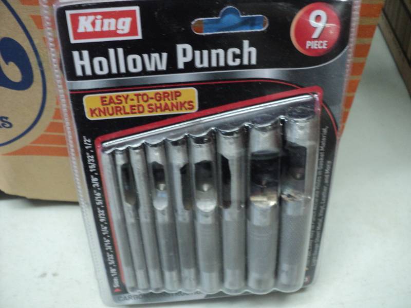 lot 5 image: King 9 pc Hollow Punch set for Leat...