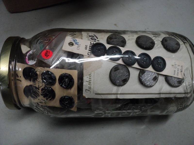 lot 37 image: Jar of Buttons 10 high...