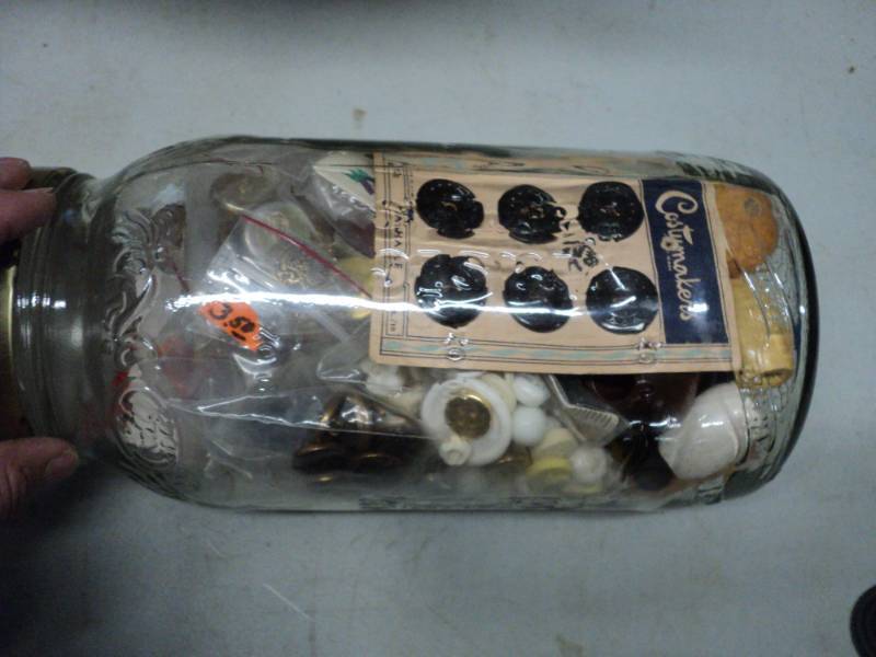 lot 38 image: Jar of Buttons 10 high...