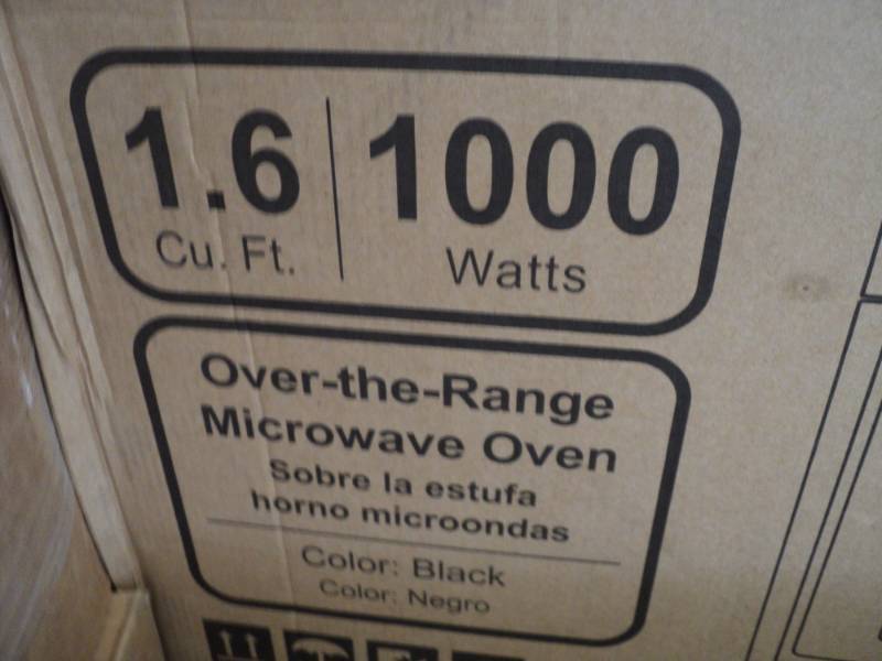 lot 108 image: 1.6 cu ft 1000 watts over the range...