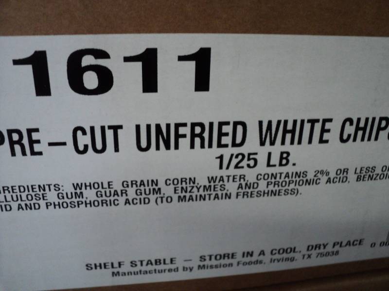 lot 116 image: 1 - 25 lb box of Pre Cut Unfried Wh...
